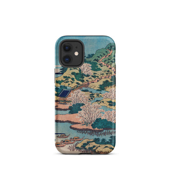 Sesshu Ajigawaguchi Tenposan - Hokusai Ukiyo-e Iphone Case, 12 Mini / Matte, Japanese Landscape Phone Case