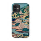 Sesshu Ajigawaguchi Tenposan - Hokusai Ukiyo-e Iphone Case, 12 Mini / Matte, Phone Case Japanese Landscape Artwork Cherry Blossoms Boats