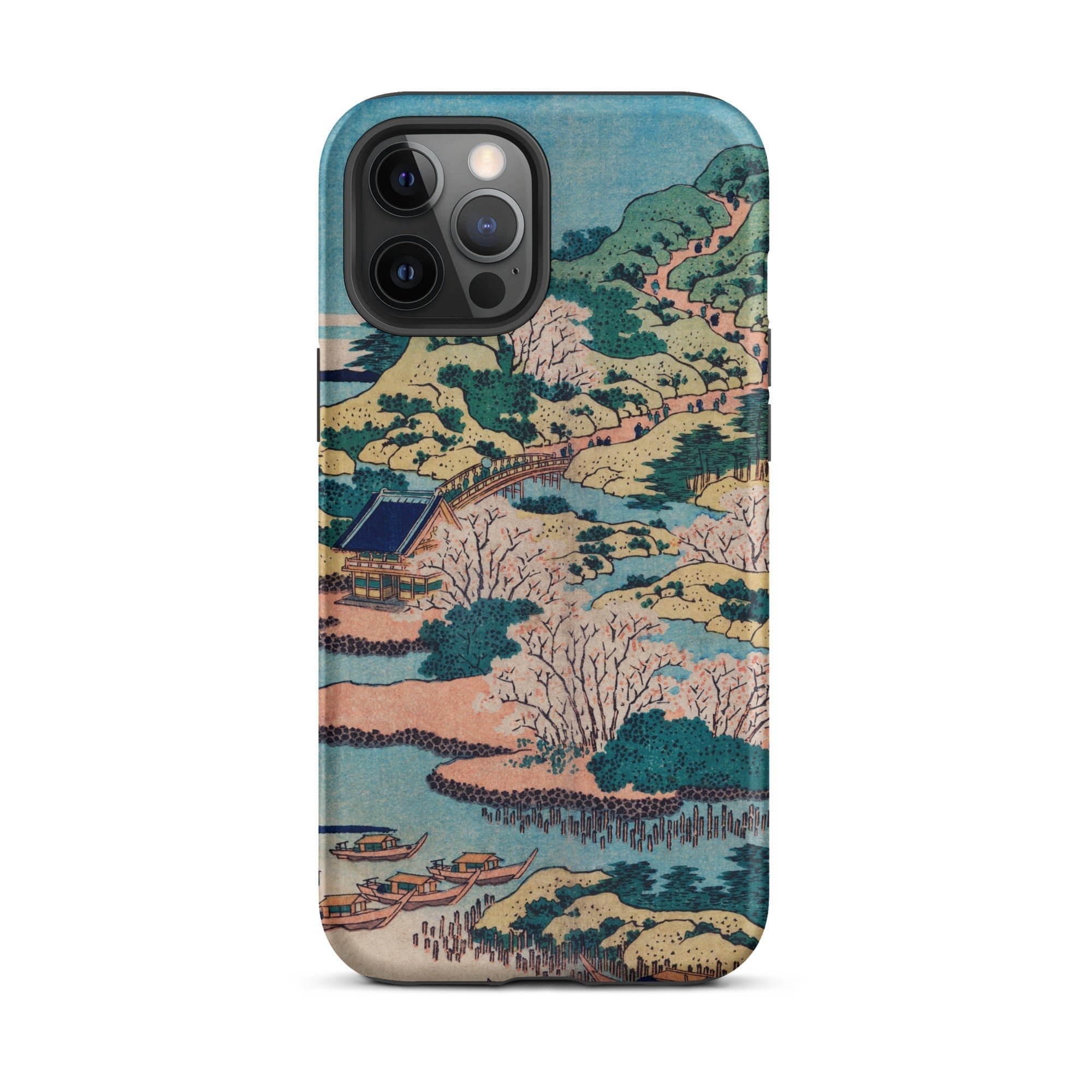 Sesshu Ajigawaguchi Tenposan Hokusai Ukiyo e Iphone Case, 12 Pro Max / Matte, Artistic Phone Case