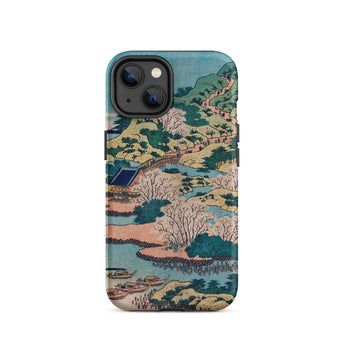 Sesshu Ajigawaguchi Tenposan - Hokusai Ukiyo-e Iphone Case, 14 / Matte, Japanese Landscape Phone Case