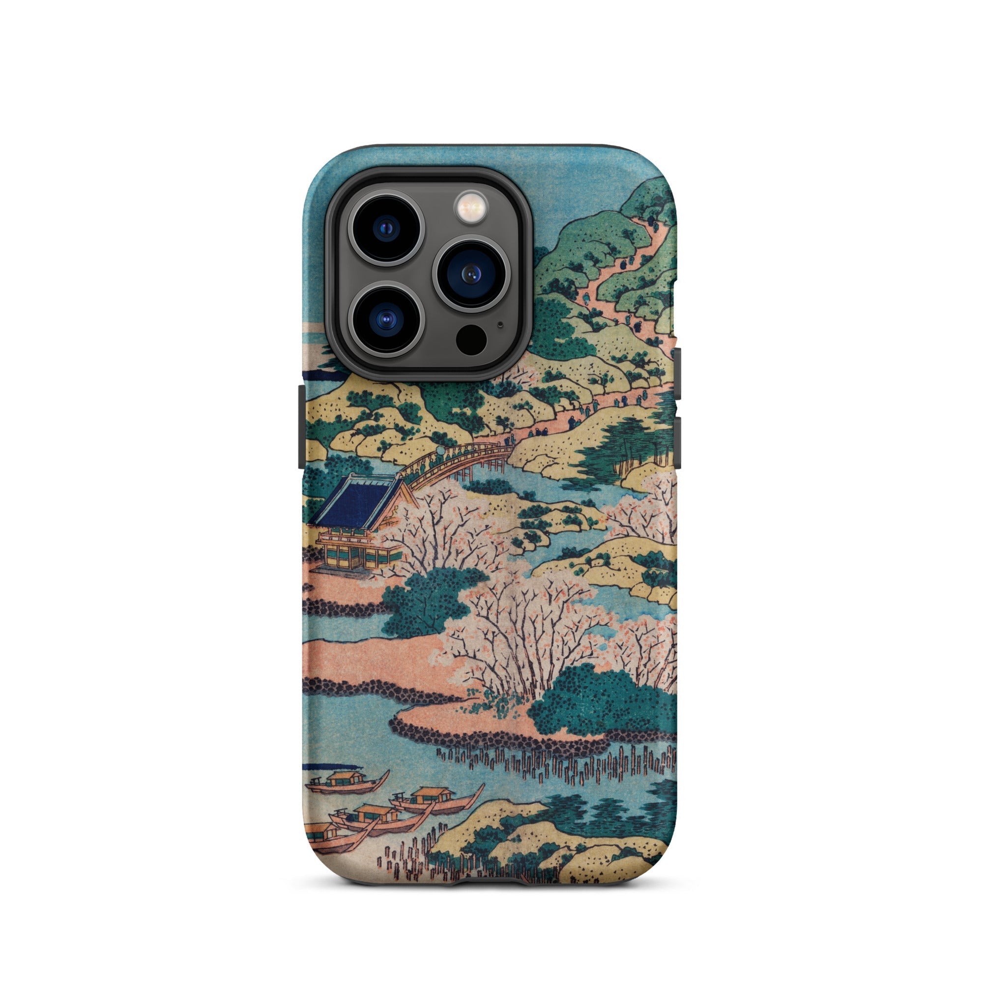 Sesshu Ajigawaguchi Tenposan Hokusai Ukiyo e Iphone Case, 14 Pro / Matte, Artistic Phone Case