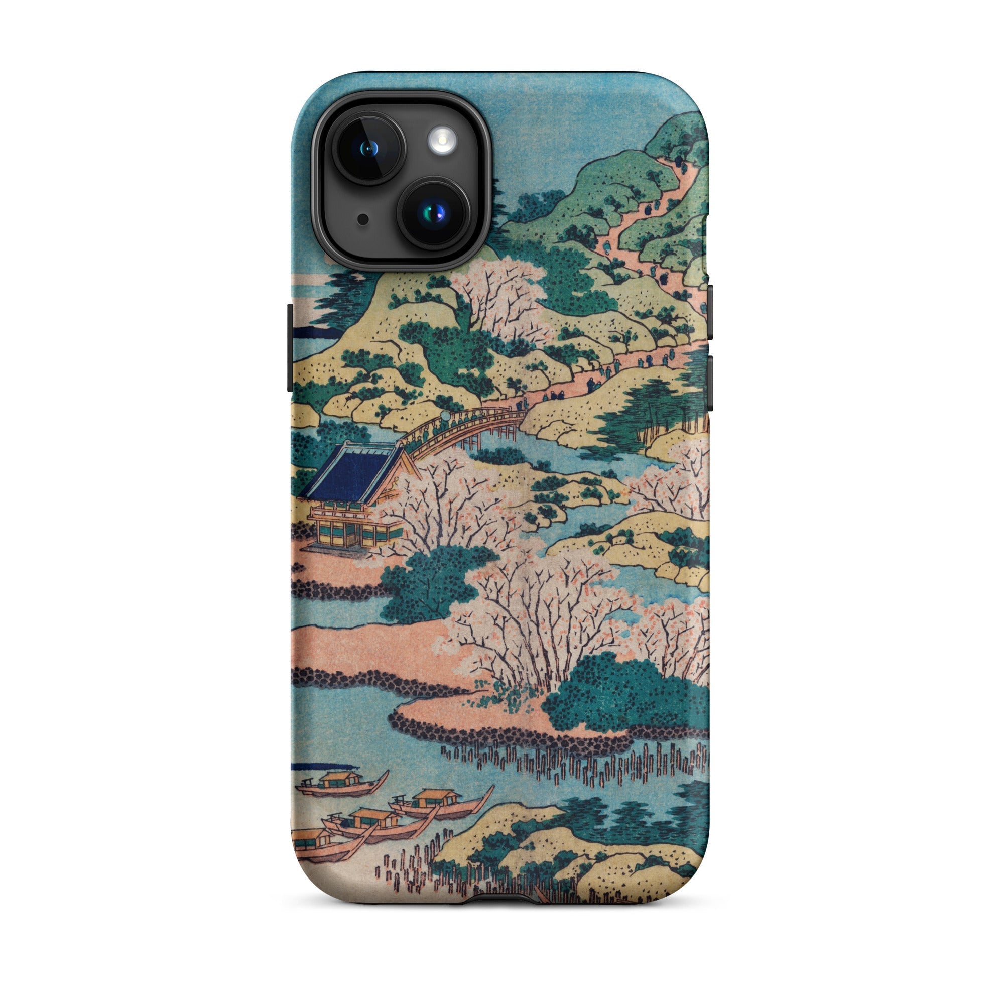 Sesshu Ajigawaguchi Tenposan Hokusai Ukiyo e Iphone Case, 15 Plus / Matte, Phone Case Japanese Art