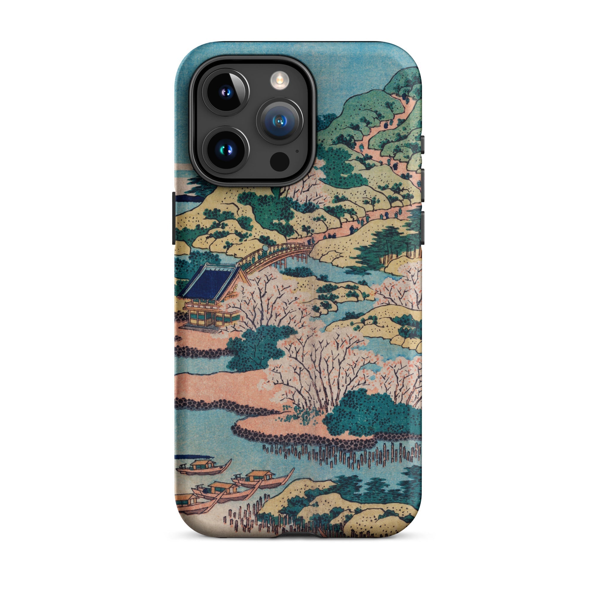 Sesshu Ajigawaguchi Tenposan Hokusai Ukiyo e Iphone Case, 15 Pro Max / Matte, Artistic Phone Case