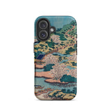 Sesshu Ajigawaguchi Tenposan - Hokusai Ukiyo-e Iphone Case, 16 / Matte, Phone Case Japanese Landscape Art