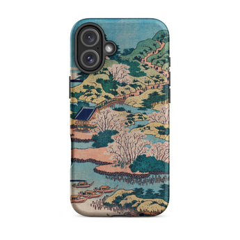 Sesshu Ajigawaguchi Tenposan - Hokusai Ukiyo-e Iphone Case, 16 Plus / Matte, Artistic Phone Case