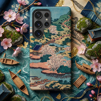 Sesshu Ajigawaguchi Tenposan - Hokusai Ukiyo-e Phone Case, Mobile Cases, Toby Leon