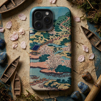 Sesshu Ajigawaguchi Tenposan - Hokusai Ukiyo-e Iphone Case, Mobile Phone Cases, Toby Leon