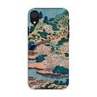 Sesshu Ajigawaguchi Tenposan - Hokusai Ukiyo-e Iphone Case, Xr / Matte, Phone Case Colorful Japanese Landscape Painting Cherry Blossoms