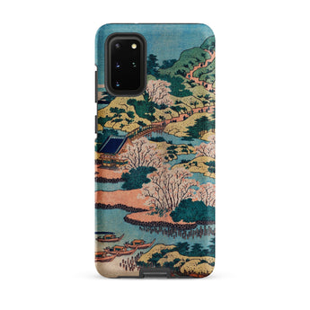 Sesshu Ajigawaguchi Tenposan - Hokusai Ukiyo-e Samsung Case, Galaxy S20 Plus / Matte, Phone Case Traditional Japanese Landscape Painting