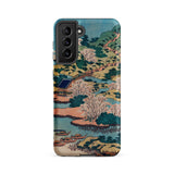 Sesshu Ajigawaguchi Tenposan - Hokusai Ukiyo-e Samsung Case, Galaxy S21 Fe / Matte, Phone Case Japanese Woodblock Print Landscape Boats