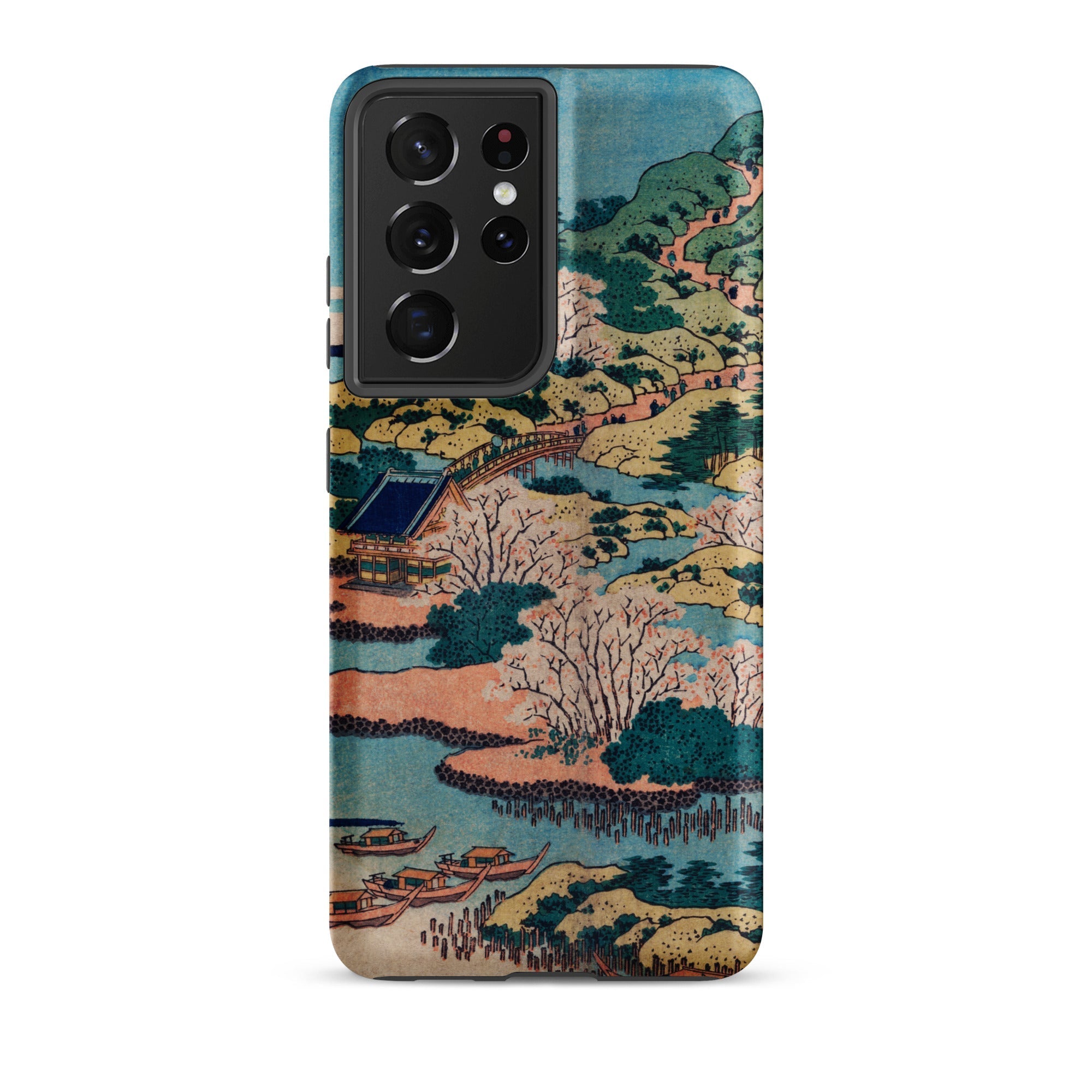 Sesshu Ajigawaguchi Tenposan Hokusai Ukiyo e Samsung Case, Galaxy S21 Ultra / Matte, Smartphone Case Traditional Japanese Landscape