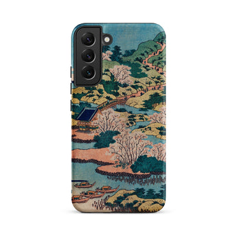 Sesshu Ajigawaguchi Tenposan - Hokusai Ukiyo-e Samsung Case, Galaxy S22 Plus / Matte, Phone Case Traditional Japanese Landscape Painting