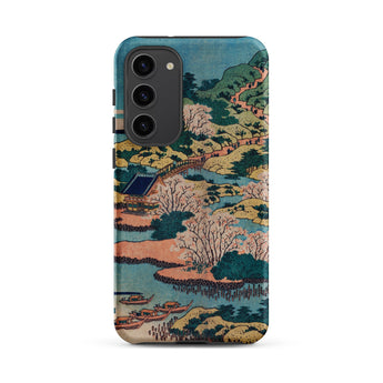 Sesshu Ajigawaguchi Tenposan - Hokusai Ukiyo-e Samsung Case, Galaxy S23 Plus / Matte, Smartphone Case Traditional Japanese Landscape
