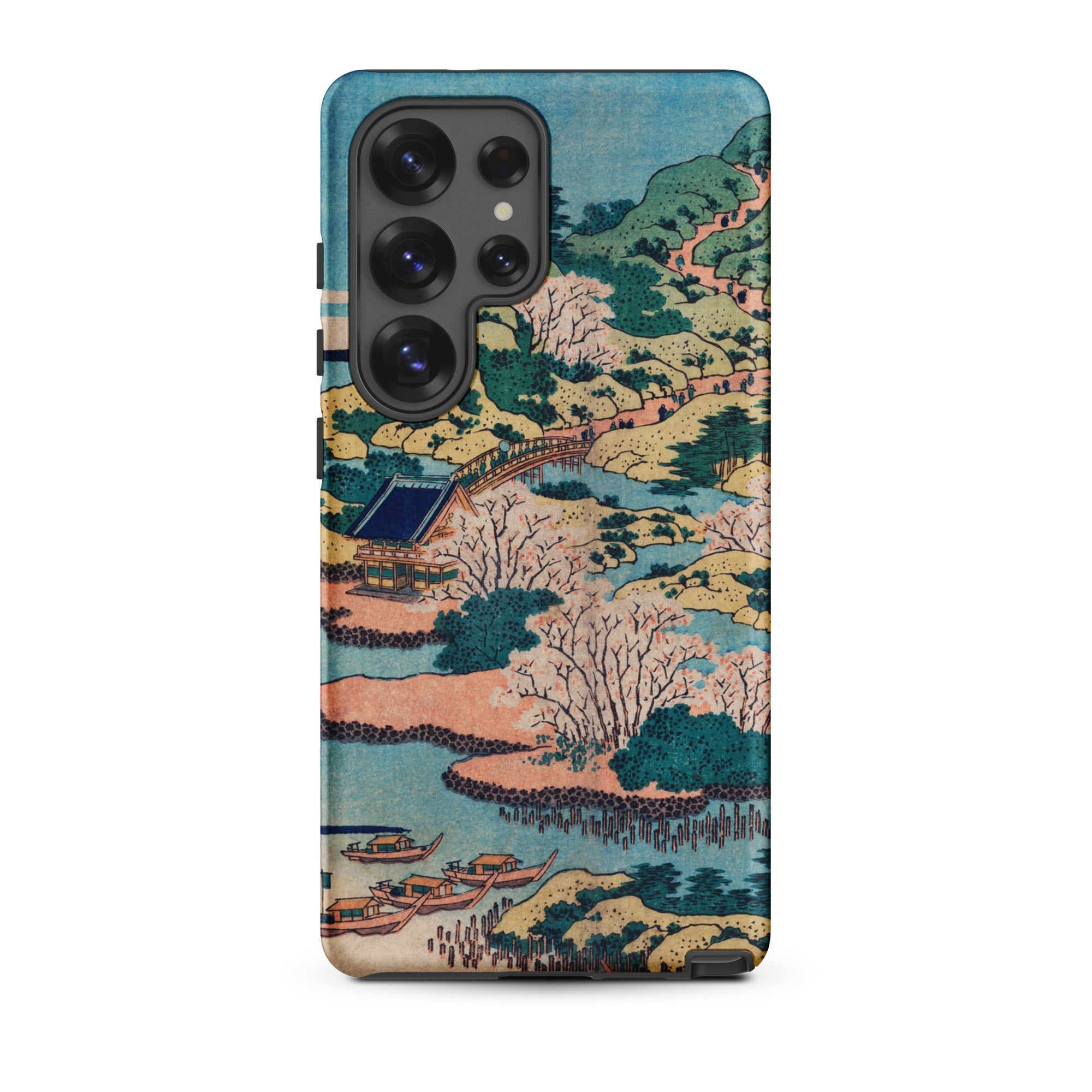 Sesshu Ajigawaguchi Tenposan Hokusai Ukiyo e Samsung Case, Galaxy S25 Ultra / Matte, Smartphone Case Japanese Ukiyo Style Landscape River