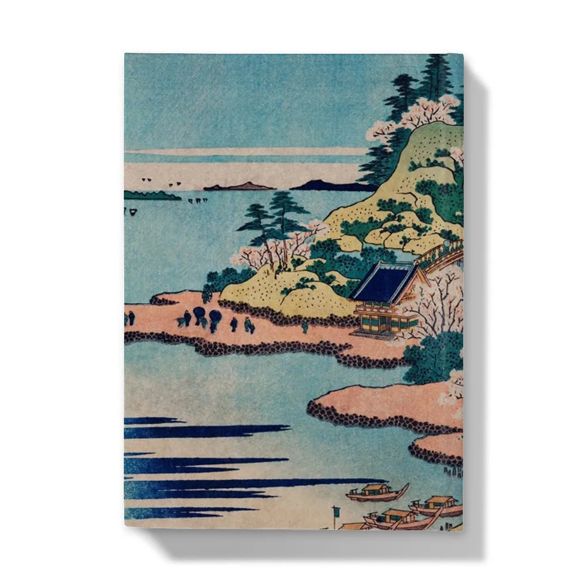 Sesshu Ajigawaguchi Tenposan By Katsushika Hokusai Hardback Journal - Notebooks & Notepads - Aesthetic Art