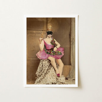 Sexualis - Richard Freiherr Von Krafft-ebing Art Print / Canvas Raspberry-pink Tulle Catches, Studio, Light, Figure Sits Crowned, Carved