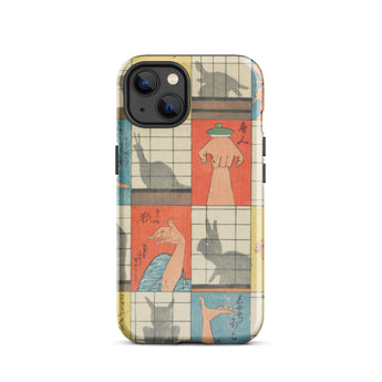 Shadow Figures - Utagawa Hiroshige Phone Case, Hiroshige’s Shadow Figures, Hiroshige Iphone Case, Traditional Shoji Screens