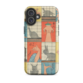 Shadow Figures - Utagawa Hiroshige Phone Case, Hiroshige’s Shadow Figures, Hiroshige Iphone Case, Traditional Shoji Screens