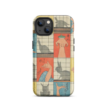Shadow Figures - Utagawa Hiroshige Phone Case Iphone 13 / Matte Vintage Japanese Woodblock Print Design Colorful Hiroshige’s, Traditional