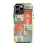 Shadow Figures - Utagawa Hiroshige Phone Case Iphone 13 Pro Max / Gloss Vintage-inspired Grid Illustrated Hands Animals Muted Hiroshige’s,