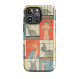 Shadow Figures - Utagawa Hiroshige Phone Case Iphone 16 Pro Max / Gloss Vintage Japanese-inspired Design Illustrated Hands Rabbits