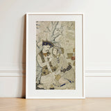 Shah Abbas and His Page - Muhammad Qasim Musavvir Art Print / Canvas, 12x18’’ / 31x46cm / White Frame / Matboard, Posters Prints & Visual