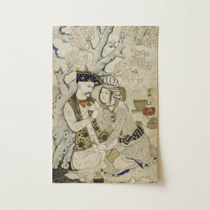Shah Abbas and His Page - Muhammad Qasim Musavvir Art Print / Canvas, 12x18’’ / 31x46cm / Unframed / no Border, Posters Prints & Visual
