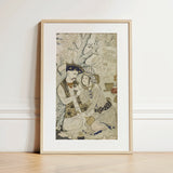 Shah Abbas and His Page - Muhammad Qasim Musavvir Art Print / Canvas Framed Persian-style Illustration Two Figures Traditional Attire