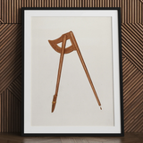 Shaker Compass - Richard Barnett Art Déco Imprimé, 24x32’’ / 61x81cm / Cadre Noir / Passe-partout 2’’, Affiches Imprimées & Œuvres Visuelles,