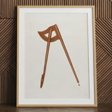 Shaker Compass - Richard Barnett Art Déco Imprimé, 24x32’’ / 61x81cm / Cadre Naturel / Passe-partout 2’’, Affiches Imprimées & Œuvres Visuelles,