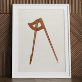 Shaker Compass - Richard Barnett Art Déco Imprimé, 24x32’’ / 61x81cm / Cadre Blanc / Passe-partout 2’’, Affiches Imprimées & Œuvres Visuelles,