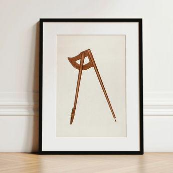 Shaker Compass - Richard Barnett Decorative Art Print / Canvas, 12x16’’ / 31x41cm / Black Frame / Matboard, Posters Prints & Visual