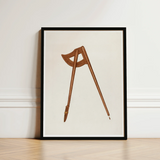 Shaker Compass - Richard Barnett Decorative Art Print / Canvas Framed Illustration Vintage-style Wooden Two Long Legs Barnett’s