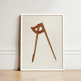Shaker Compass - Richard Barnett Decorative Art Print / Canvas Vintage-style Wooden Warm Brown Finish Brass Accents Barnett’s Mesmerizing,
