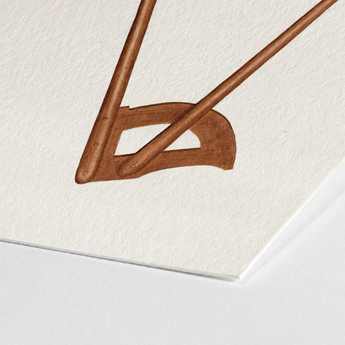 Shaker Compass - Richard Barnett Decorative Art Print / Canvas Brown Wooden Protractor Smooth Polished Finish Visible Grain Barnett’s