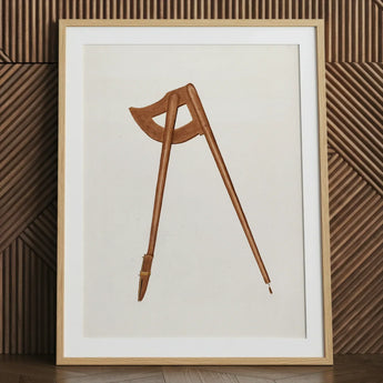 Shaker Compass - Richard Barnett Decorative Art Print / Canvas Framed Illustration Wooden Two Long Legs Adjustable Barnett’s Mesmerizing,