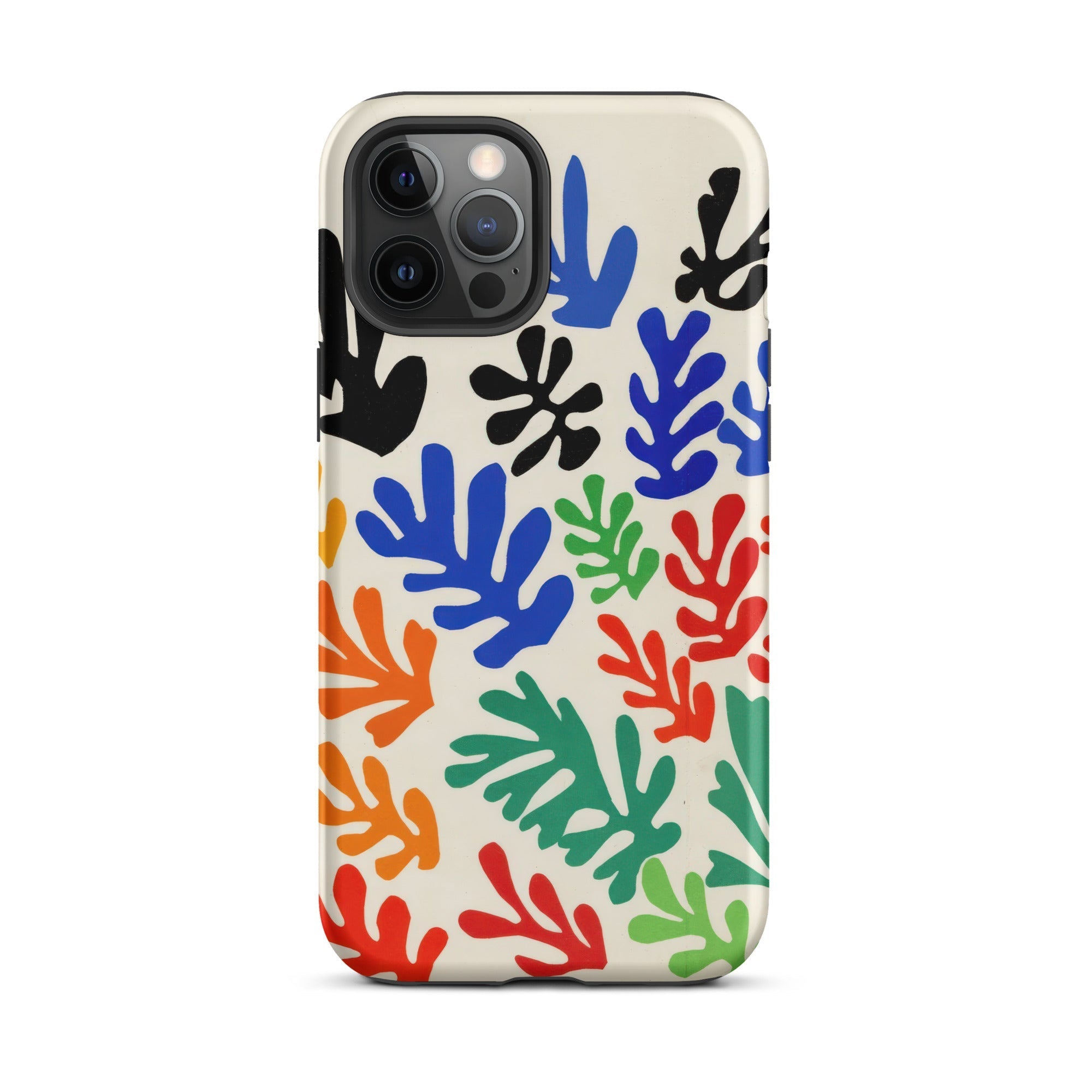 Sheaf – Henri Matisse Cutouts Iphone Case, 12 Pro Max / Matte, Colorful Leaf Patterned Phone Case