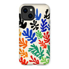 Sheaf – Henri Matisse Cutouts Iphone Case, 14 Plus / Matte, Colorful Leaf-patterned Phone Case