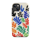 Sheaf – Henri Matisse Cutouts Iphone Case, 14 Plus / Matte, Colorful Leaf-patterned Phone Case