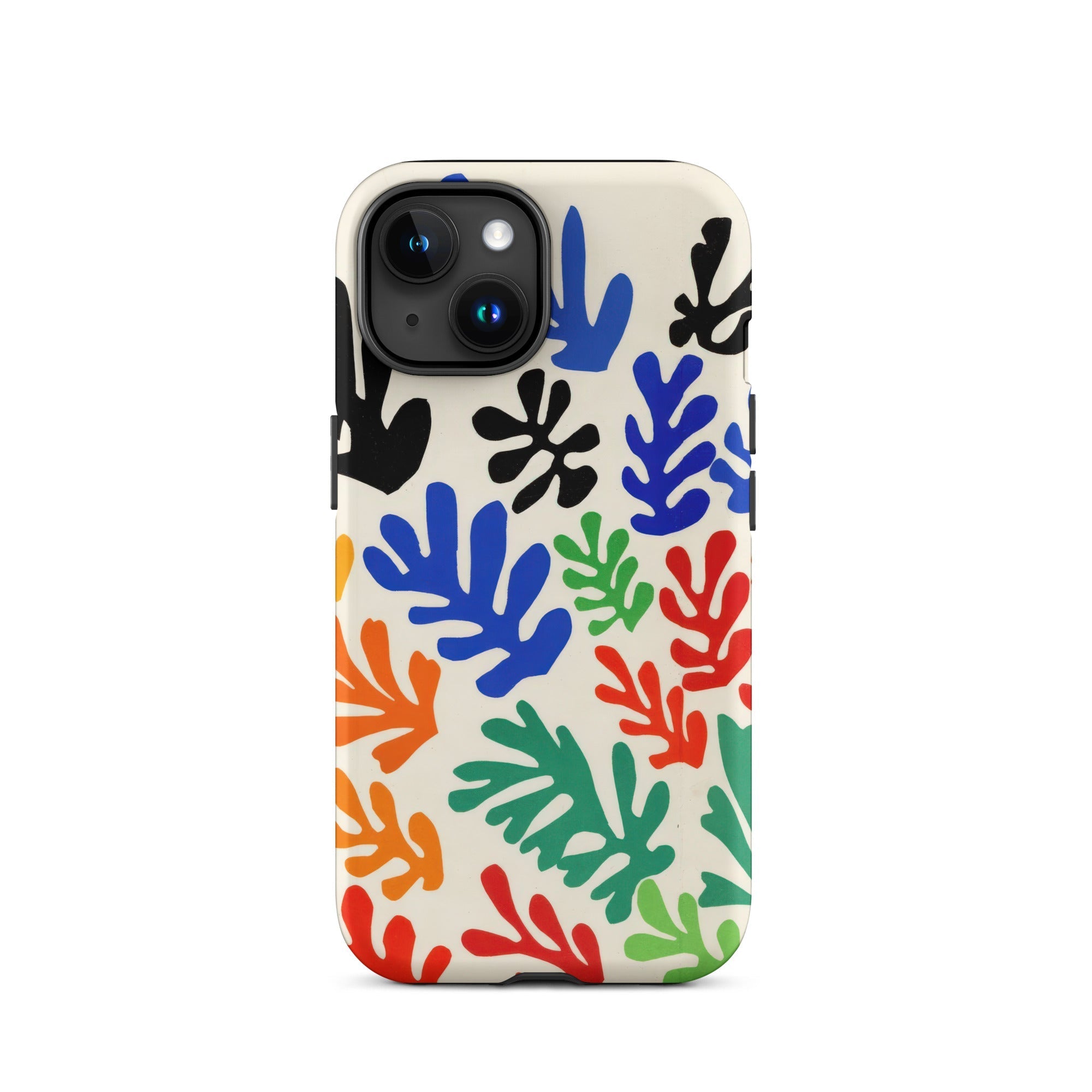 Sheaf – Henri Matisse Cutouts Iphone Case, 15 / Matte, Colorful Leaf Patterned Phone Case
