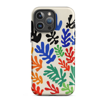 Sheaf – Henri Matisse Cutouts Iphone Case, 16 Pro Max / Matte, Colorful Leaf-patterned Phone Case
