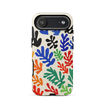 Sheaf – Henri Matisse Cutouts Phone Case Iphone 17 Air / Matte Iphone Case Colorful Leaf Pattern Durable Plastic Silicone Henri Matisse