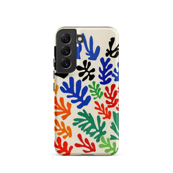 Sheaf – Henri Matisse Cutouts Phone Case Samsung Galaxy S22 / Matte Vibrant Cream-colored Phone Case Adorned Bold Blue Red Henri Matisse