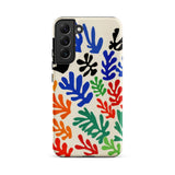 Sheaf – Henri Matisse Cutouts Phone Case Samsung Galaxy S22 Plus / Matte Vibrant Cream-colored Phone Case Adorned Bold Blue Red Henri