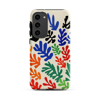Sheaf – Henri Matisse Cutouts Phone Case Samsung Galaxy S23 Plus / Matte Vibrant Cream-colored Phone Case Adorned Playful Pattern Stylized
