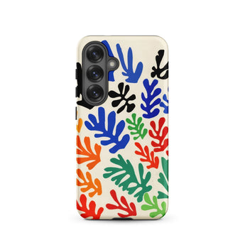 Sheaf – Henri Matisse Cutouts Phone Case Samsung Galaxy S25 / Matte Vibrant Cream-colored Phone Case Adorned Playful Pattern Stylized Henri