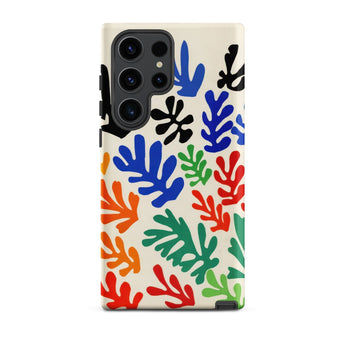 Sheaf – Henri Matisse Cutouts Phone Case Samsung Galaxy S23 Ultra / Matte Vibrant Cream-colored Phone Case Adorned Bold Blue Black Henri