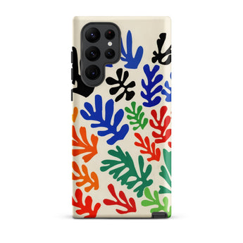 Sheaf – Henri Matisse Cutouts Phone Case Samsung Galaxy S22 Ultra / Matte Vibrant Cream-colored Phone Case Adorned Bold Blue Red Henri