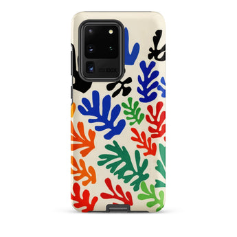 Sheaf – Henri Matisse Cutouts Phone Case Samsung Galaxy S20 Ultra / Matte Vibrant Cream-colored Phone Case Adorned Bold Blue Red Henri