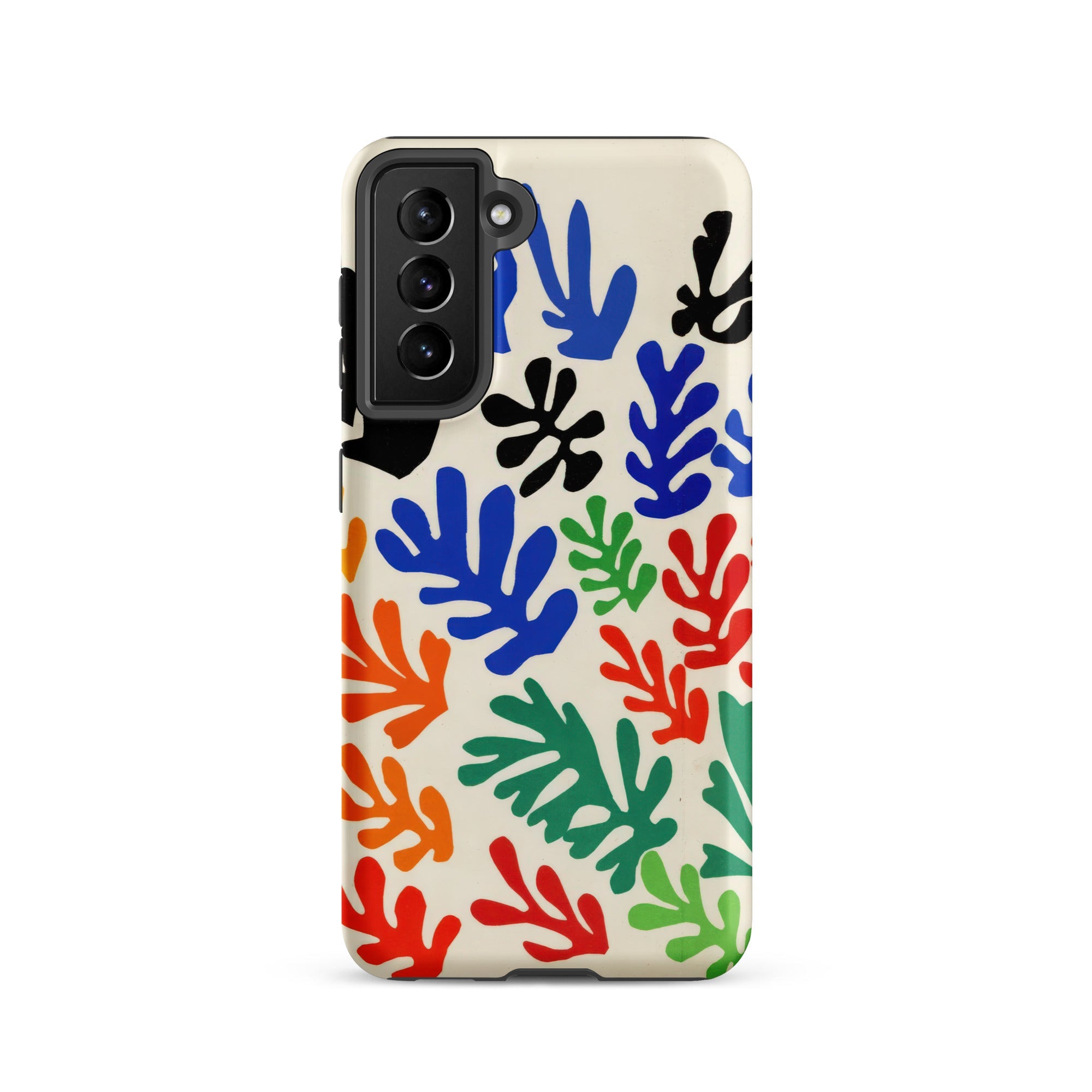 Sheaf – Henri Matisse Cutouts Samsung Case, Galaxy S21 / Matte, Smartphone Case Colorful Abstract Leaf Pattern